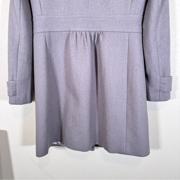 J Crew Grey Wool Lady Day Pea Coat Womens 4 Preppy Button Down Warm Winter - Picture 3 of 13